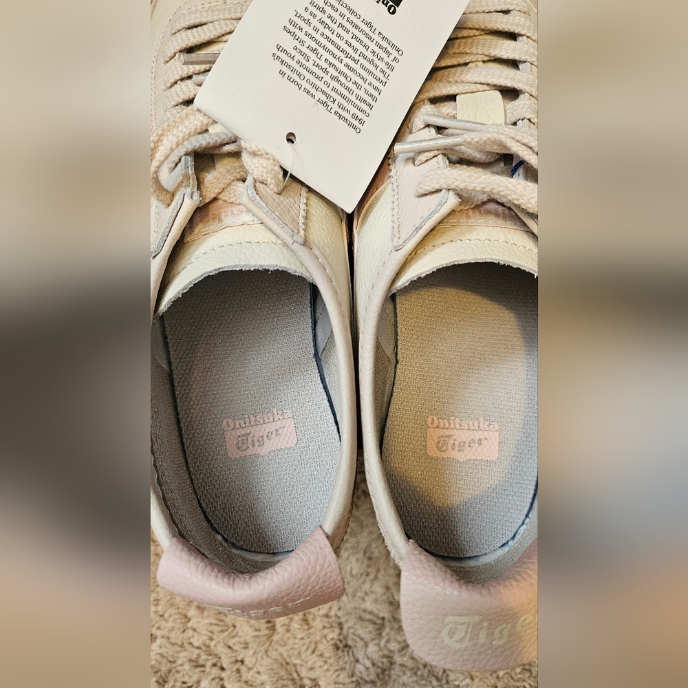 Onitsuka Tiger Oatmeal And Ginger Peach NEW size Unisex 8.5 Womens 10 - Picture 5 of 10
